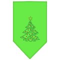 Unconditional Love Christmas Tree Rhinestone Bandana Lime Green Large UN788074
